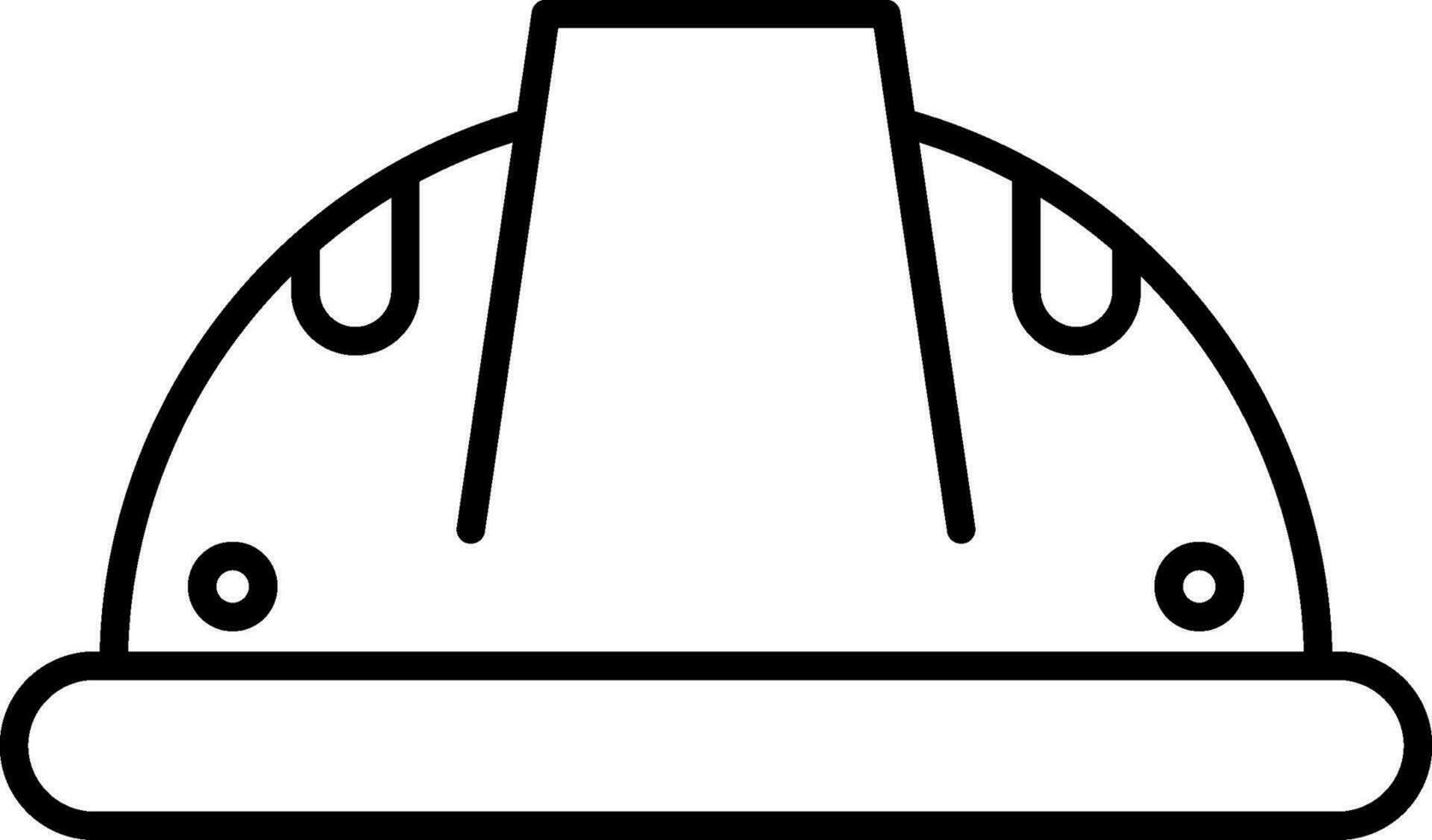 bouw helm lijn icoon vector