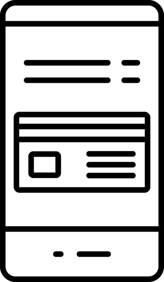 pictogram voor kaartbetalingslijn vector