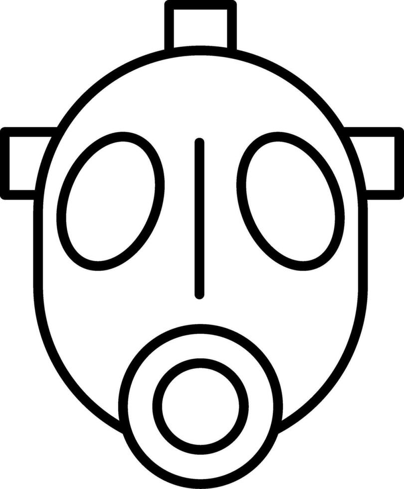 gasmasker lijn icoon vector