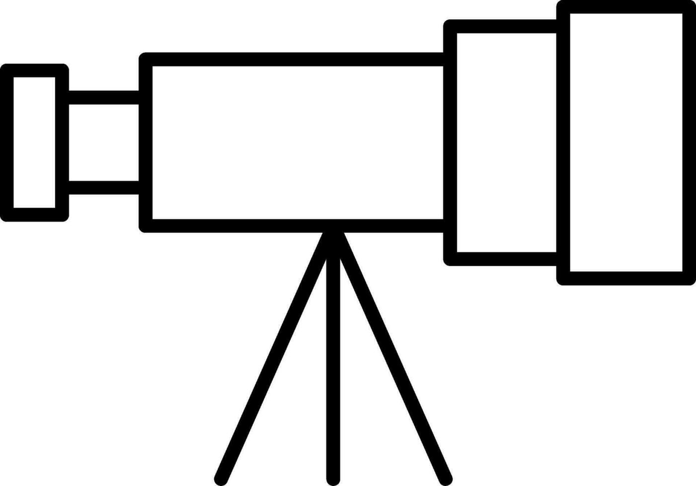 telescoop lijn icoon vector