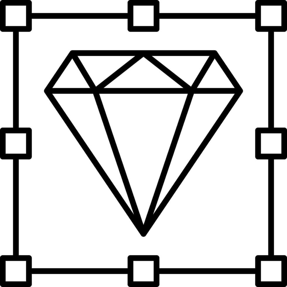 diamant lijn icoon vector