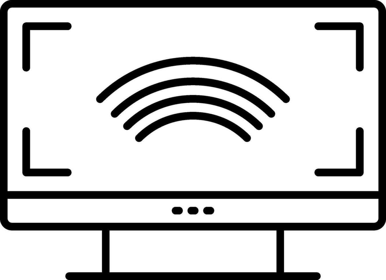 smart tv lijn icoon vector