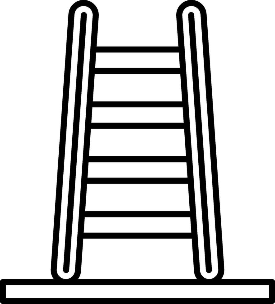 stap ladder lijn icoon vector