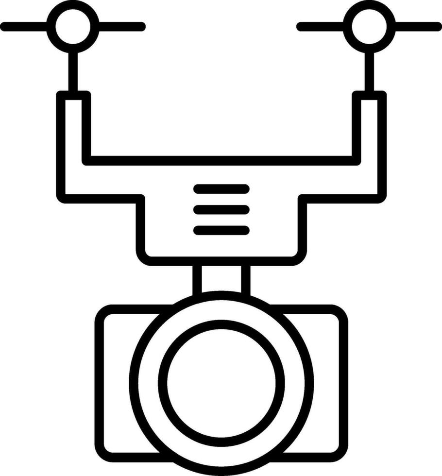 camera drone lijn icoon vector