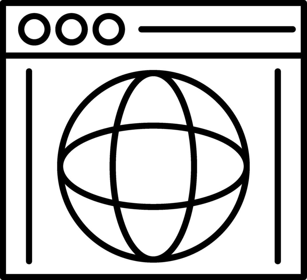 pictogram voor browserregel vector