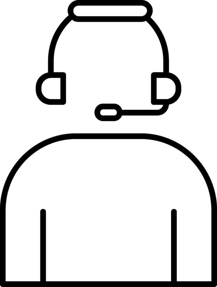 headset lijn icoon vector