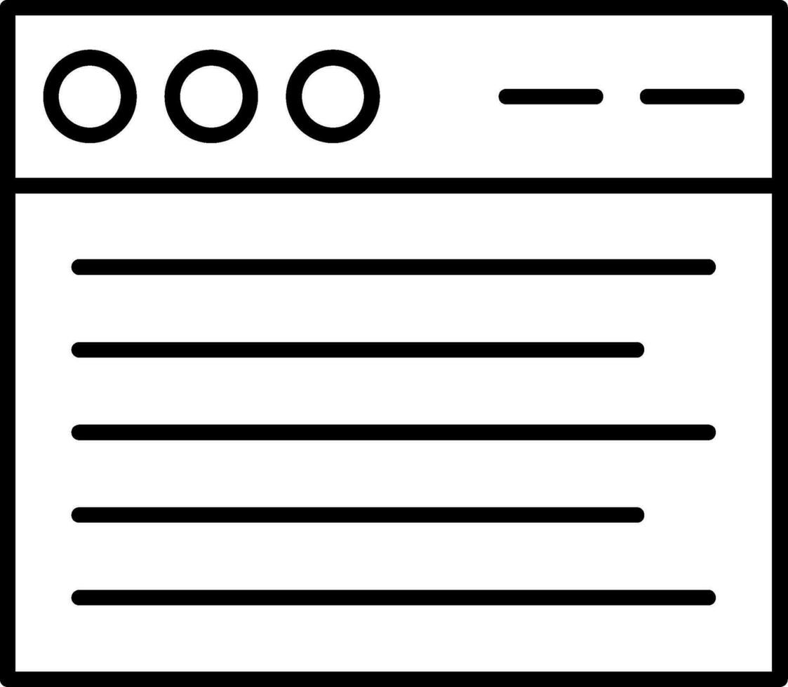 pictogram voor browserregel vector