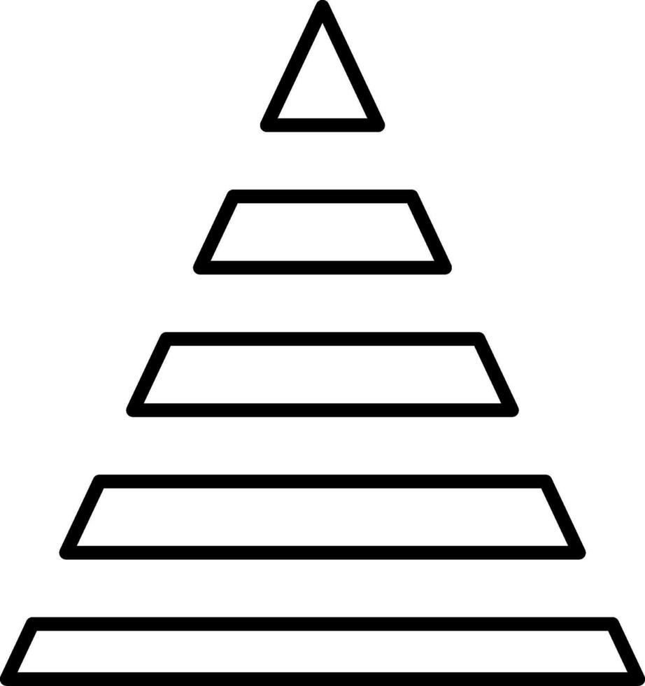 piramide grafiek lijn icoon vector