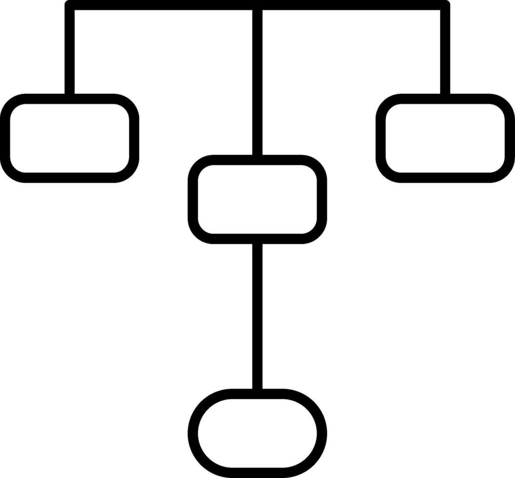 hiërarchische structuur lijn icoon vector