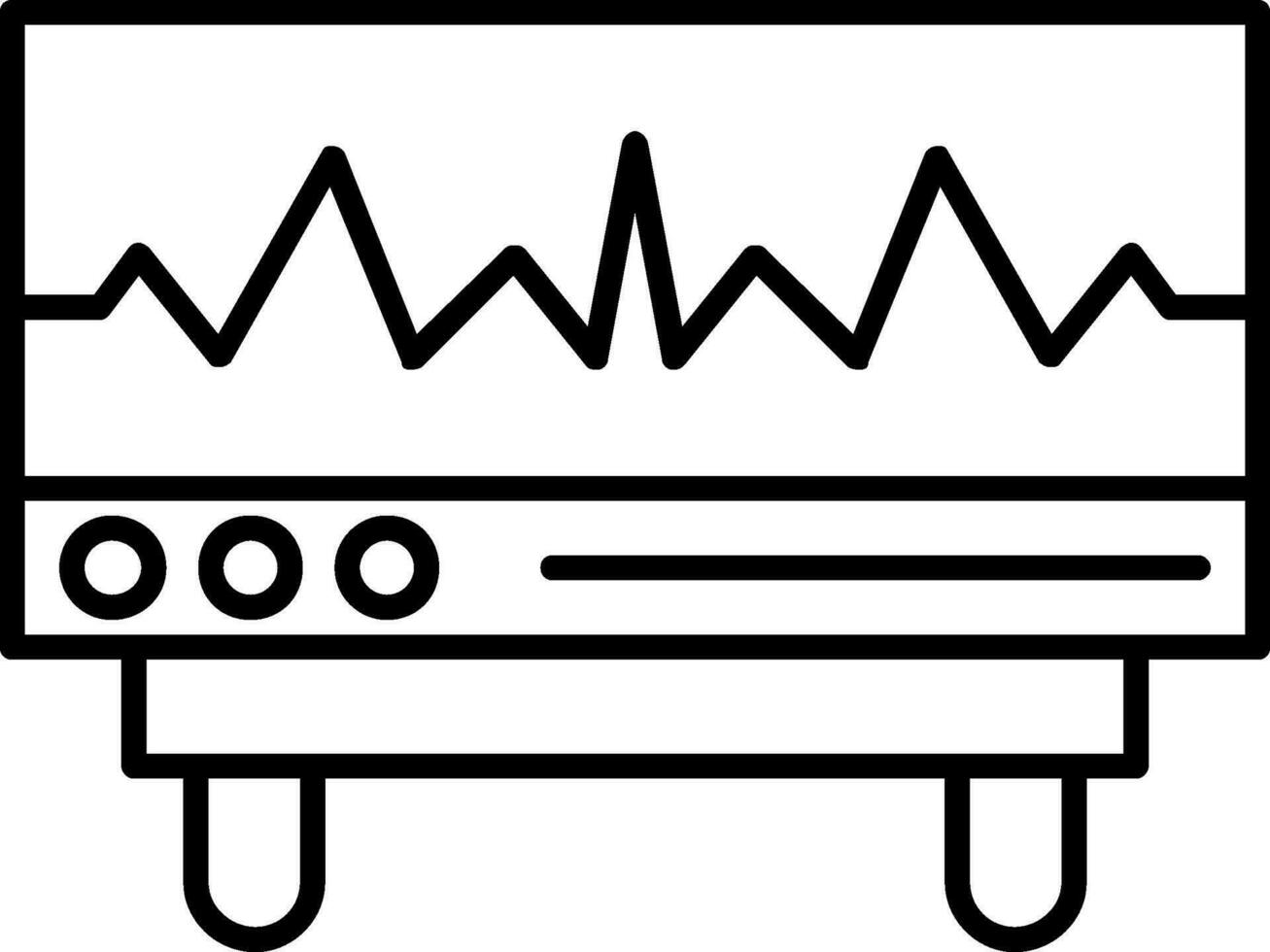 cardiogram lijn icoon vector