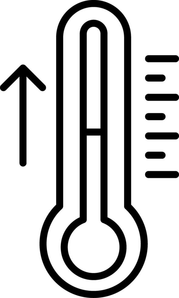 thermometer lijn icoon vector