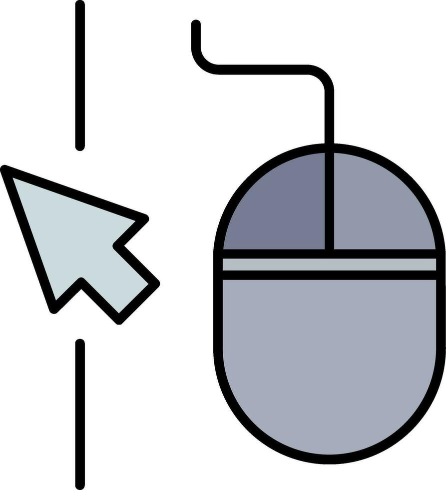pictogram met muislijn gevuld vector