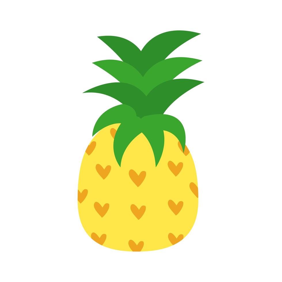 harten in ananas vector