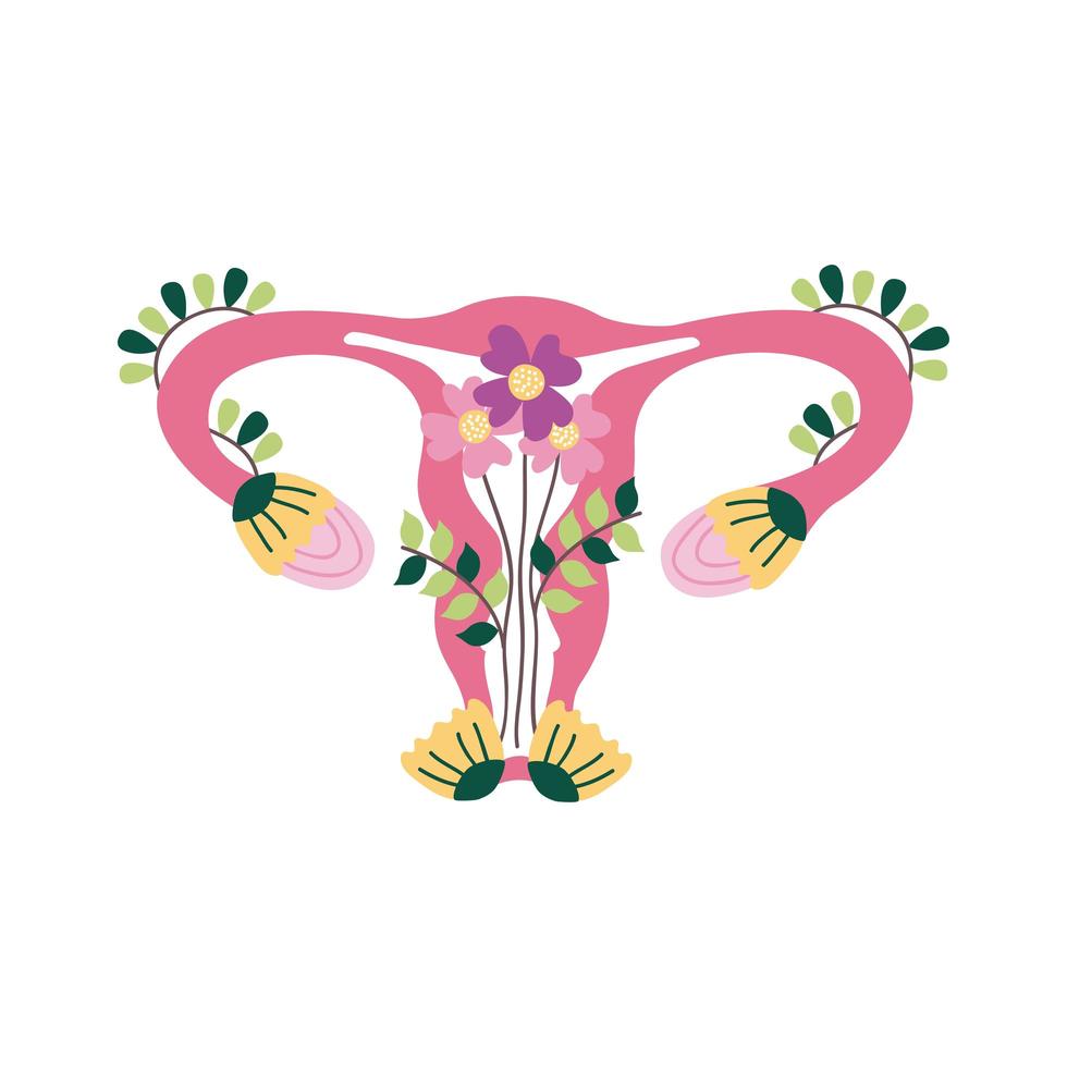 bloemen versieren baarmoeder vector
