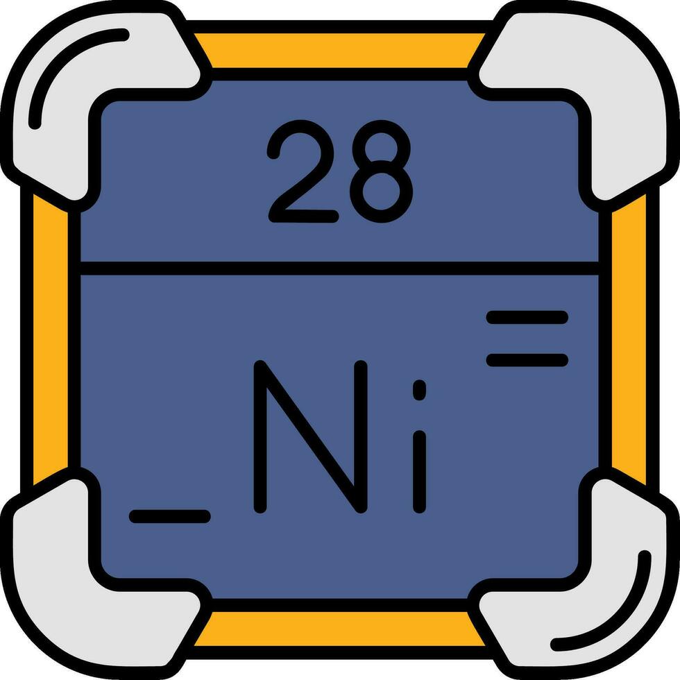 nikkel lijn gevulde icoon vector