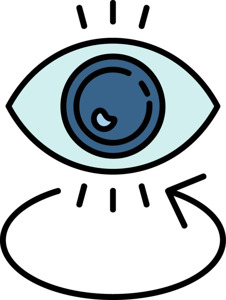 oog lijn gevulde icoon vector