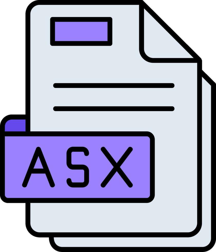 asx lijn gevulde icoon vector