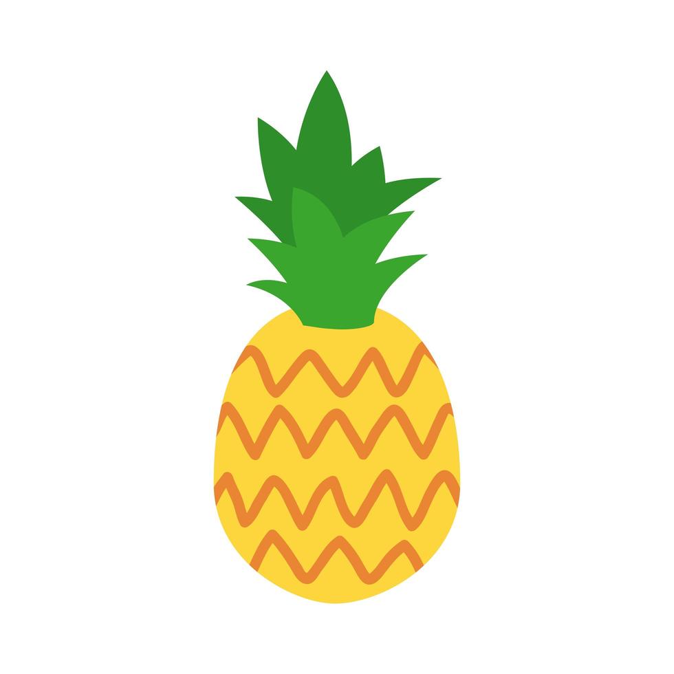 ananas met lijnen vector