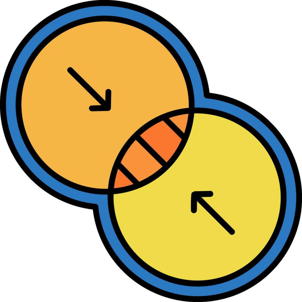 combineren lijn gevulde icoon vector