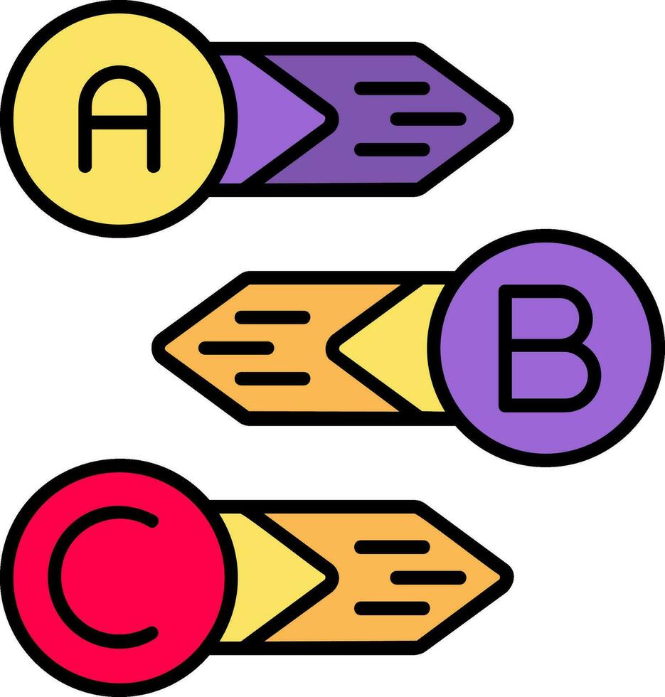 diagram lijn gevulde icoon vector