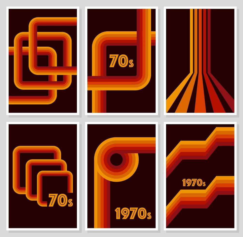 70 s retro naadloos regenboog strepen. vector voorraad illustratie.