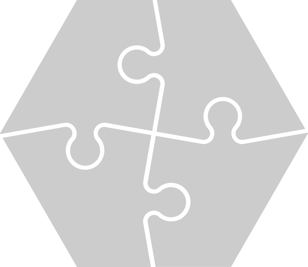 puzzel stukken zeshoek vector