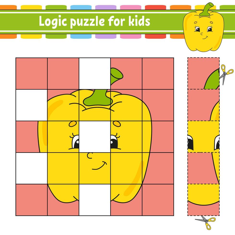 logische puzzel voor kinderen. onderwijs ontwikkelen werkblad. leerspel voor kinderen. activiteiten pagina. voor peuter. raadsel voor de kleuterschool. eenvoudige platte geïsoleerde vectorillustratie in schattige cartoon-stijl. vector