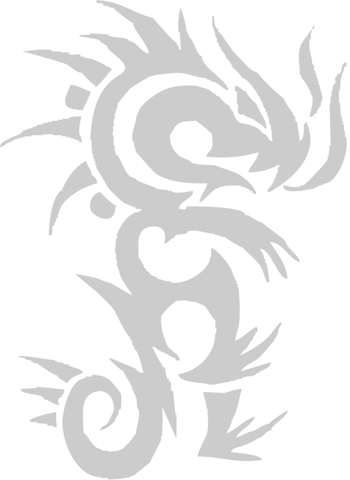 tribal tattoo draak vector