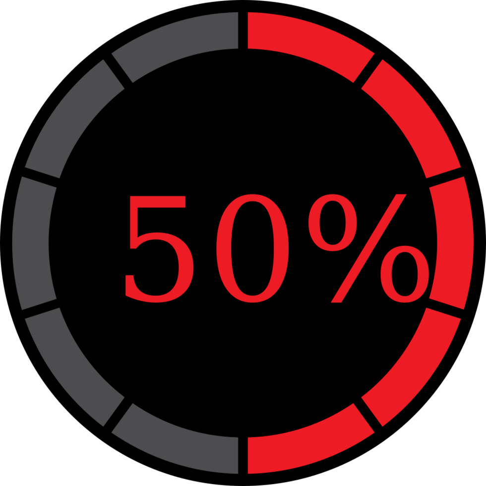 cirkel preloader 50% vector