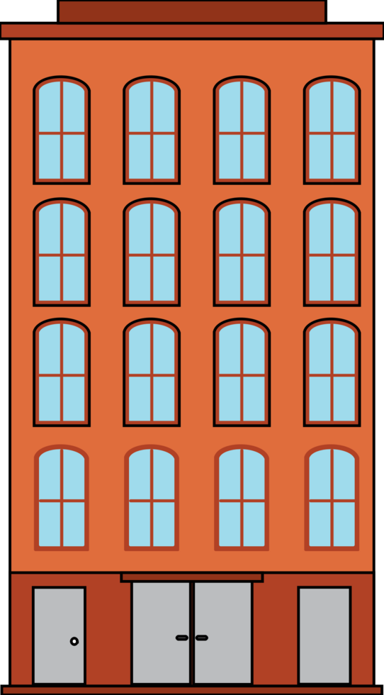 stad gebouw appartement vector