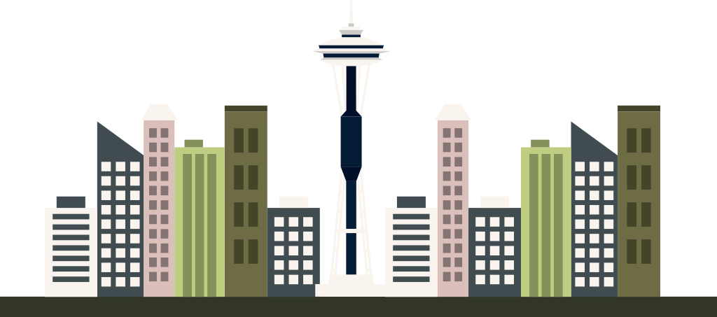 stad Seattle horizon vector