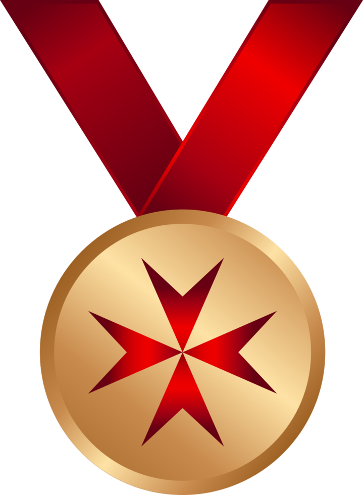 Maltezer kruismedaille vector