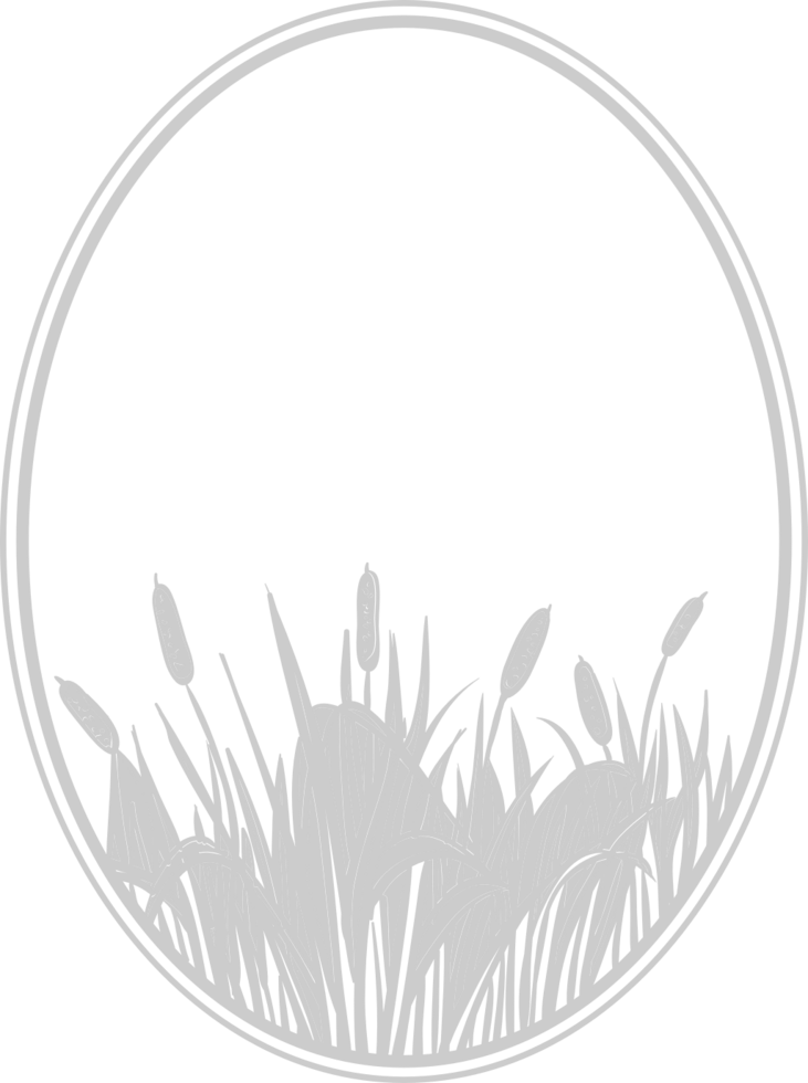 cattails badge vector