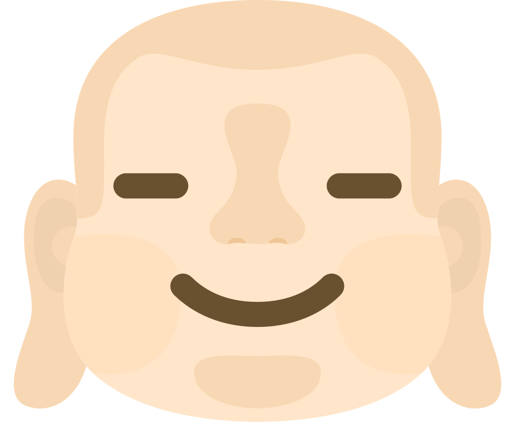 emoji buddha gezicht smile vector