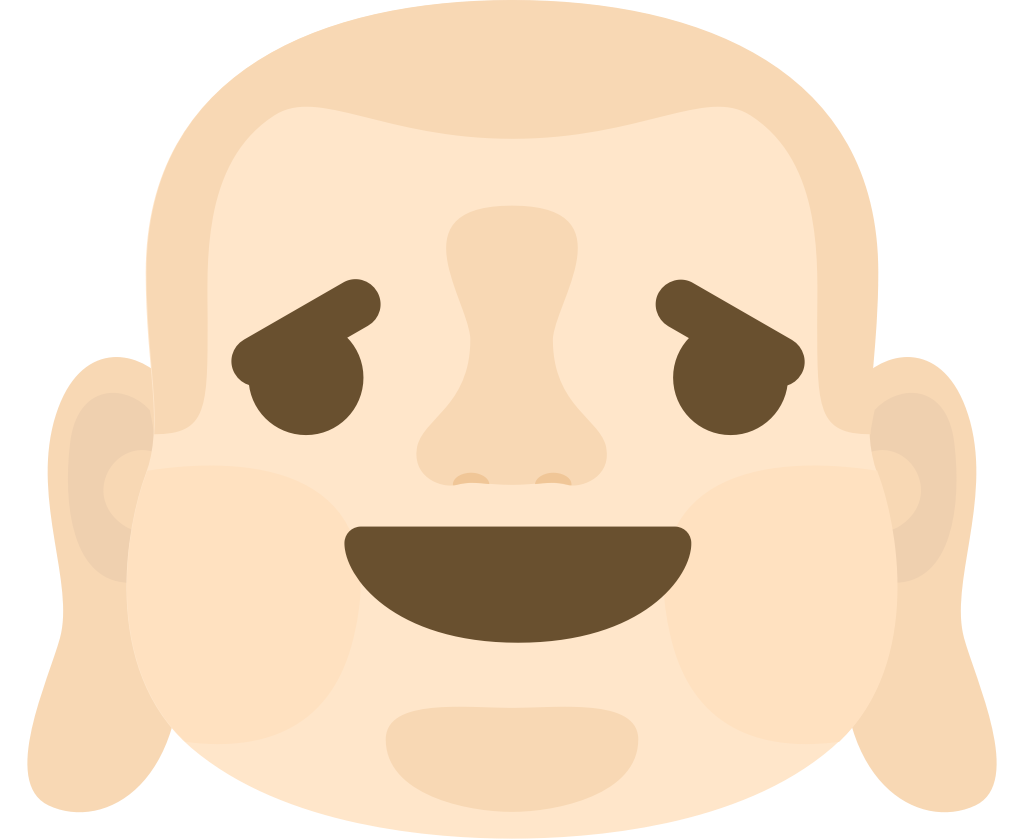 emoji boeddha gezicht verdrietig vector