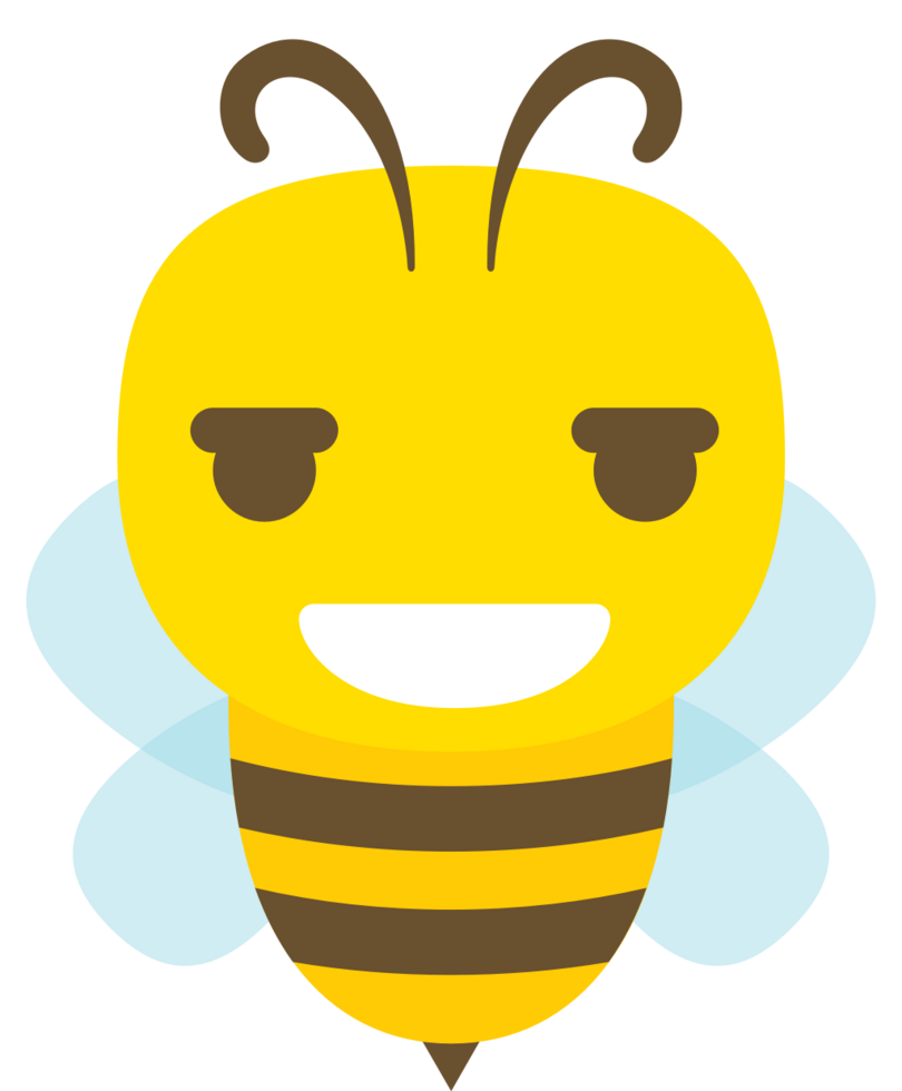 emoji bee cartoon lachen vector