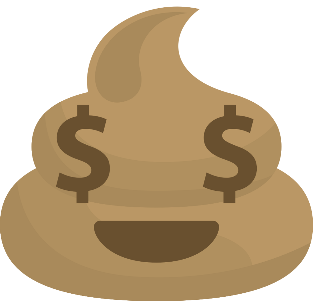 emoji achterschip dollar vector