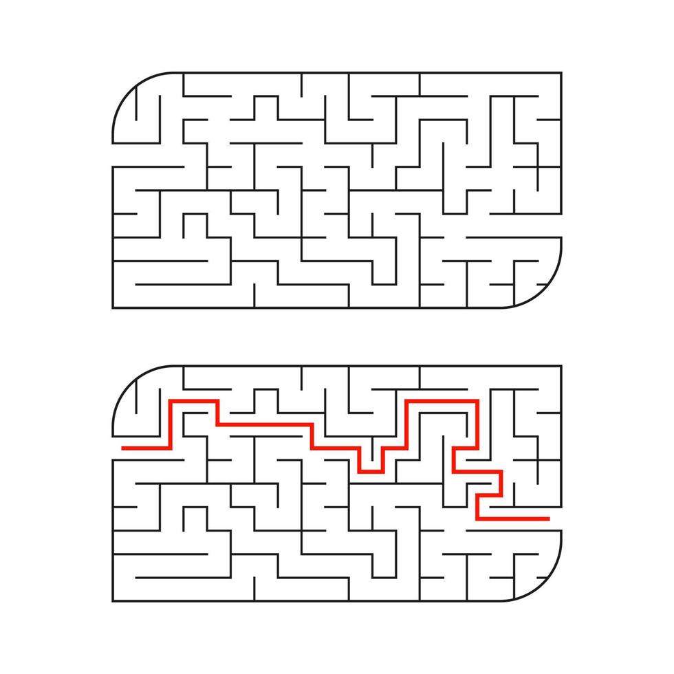 abstact labyrint. spel voor kinderen. puzzel voor kinderen. doolhof raadsel. vectorillustratie. vector