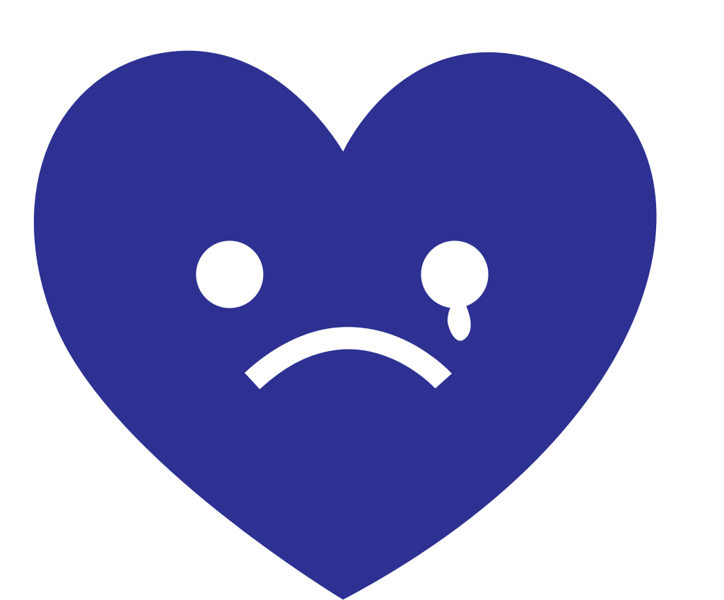 hart emoji huilen vector