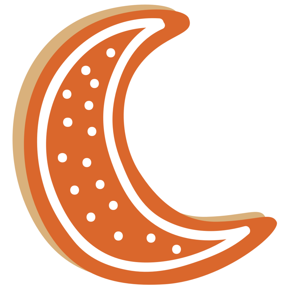 moon crescent cookies vector