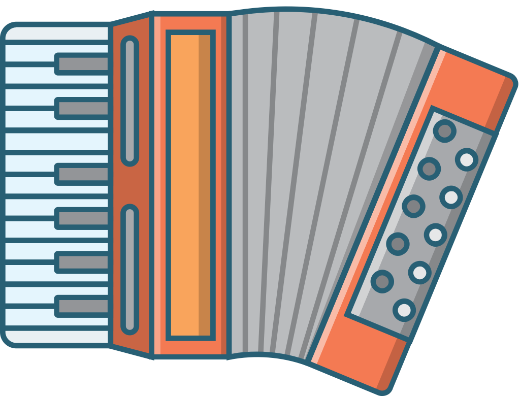 muziekinstrument lijn pictogram accordeon vector