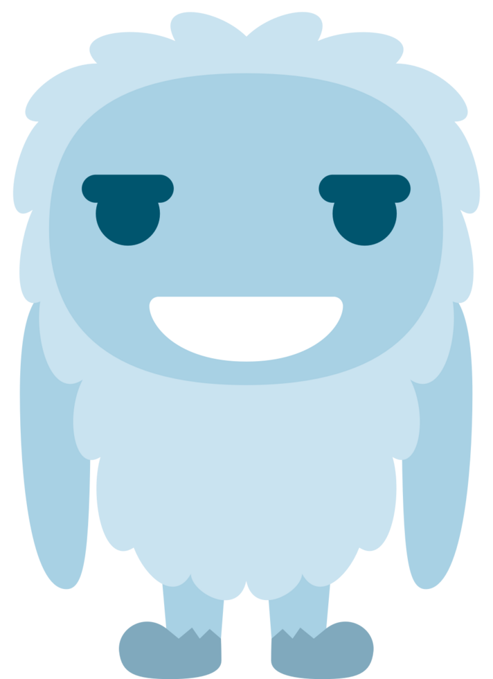 yeti emoticon glimlach vector