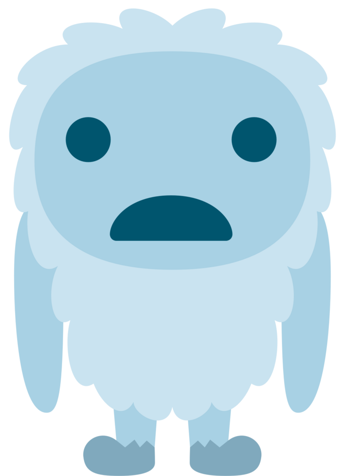 yeti emoticon verdrietig vector