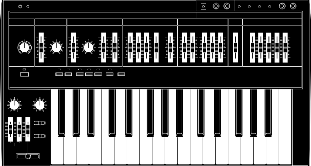 toetsenbord midi vector