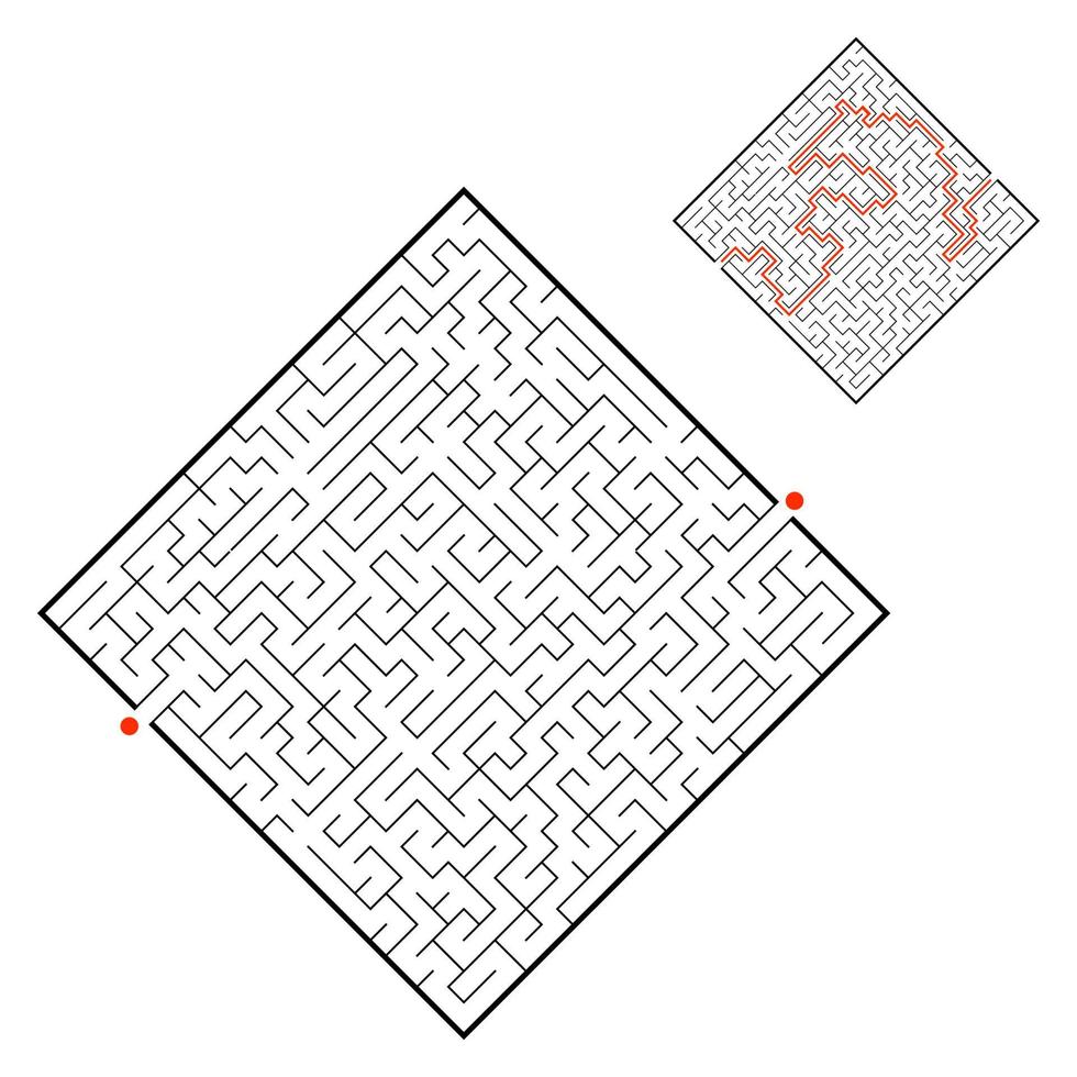 abstact labyrint. educatief spel voor kinderen. puzzel voor kinderen. doolhof raadsel. de juiste weg vinden. vectorillustratie. vector