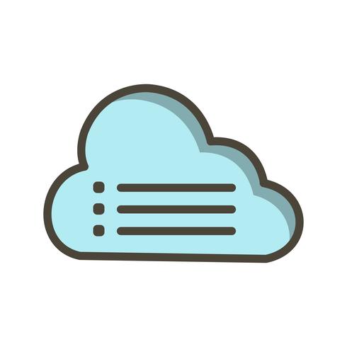 wolk gegevens vector pictogram