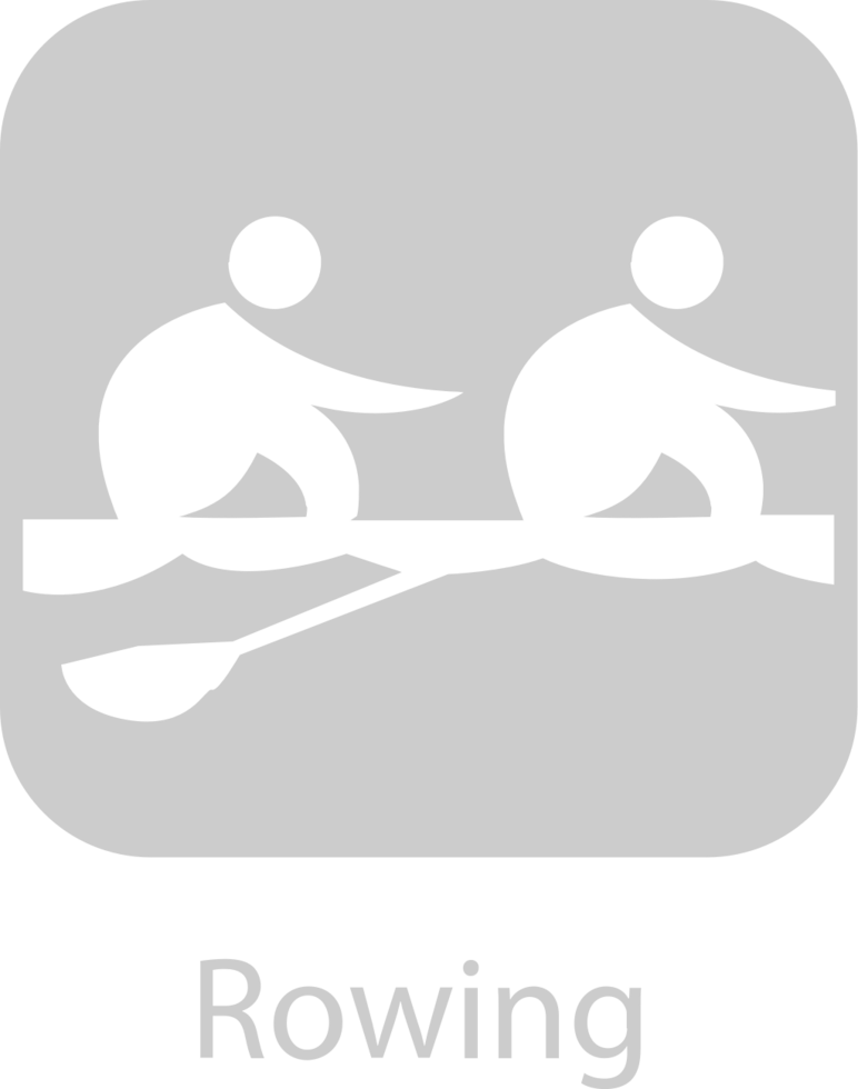 olympisch pictogram roeien vector