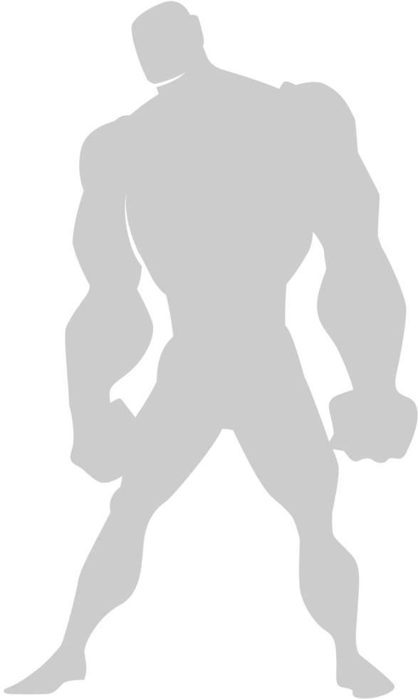 superheld houding silhouet vector