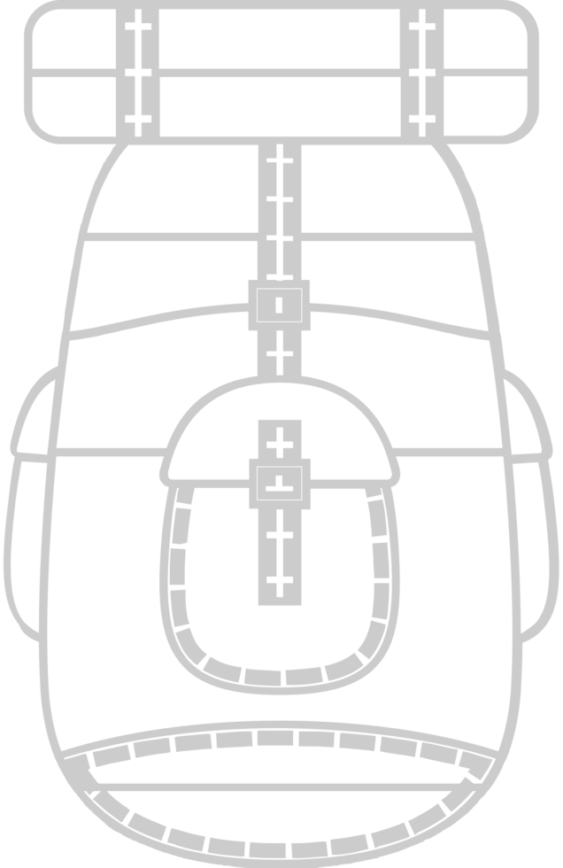 verkenner uitrusting terug pak vector