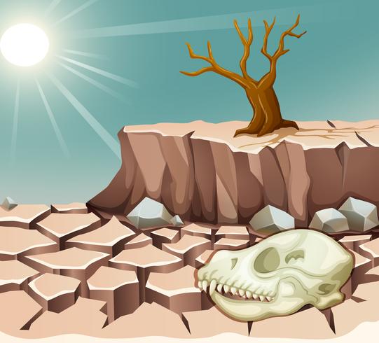 Natuurramp met droogte vector